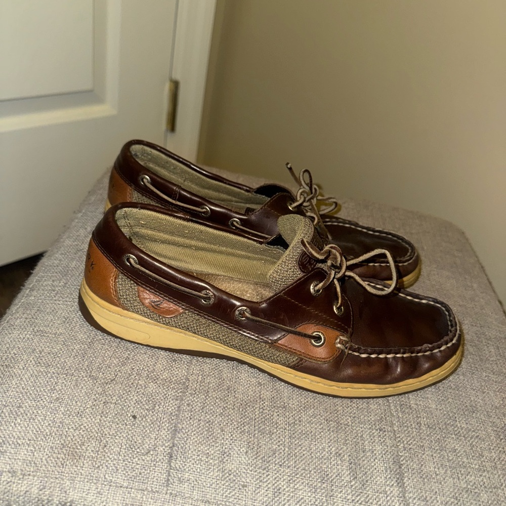 Sperry Dark Brown Leather Boat Shoes